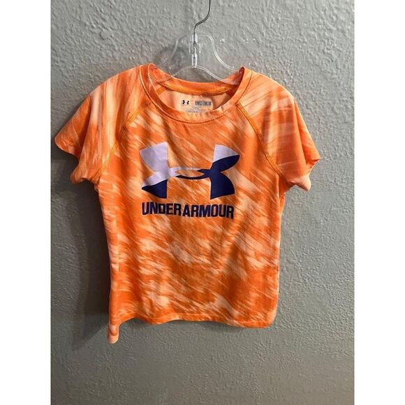 Under Armour Shirt girls orange size youth‎ medium - Picture 1 of 6